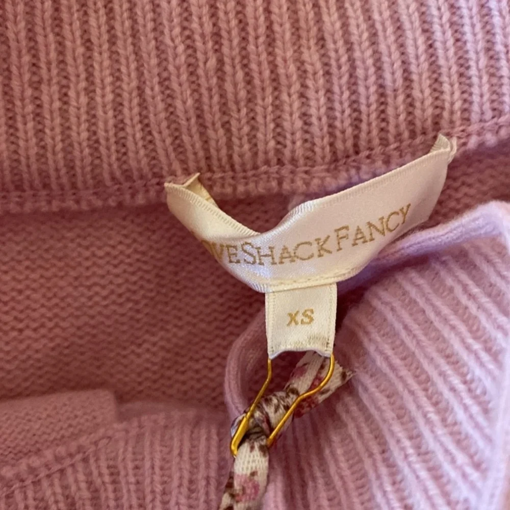 NWT Love Shack Fancy Tristan Pink Knit Sweat Pants/Joggers. Size XS. Cashmere. - Picture 10 of 15